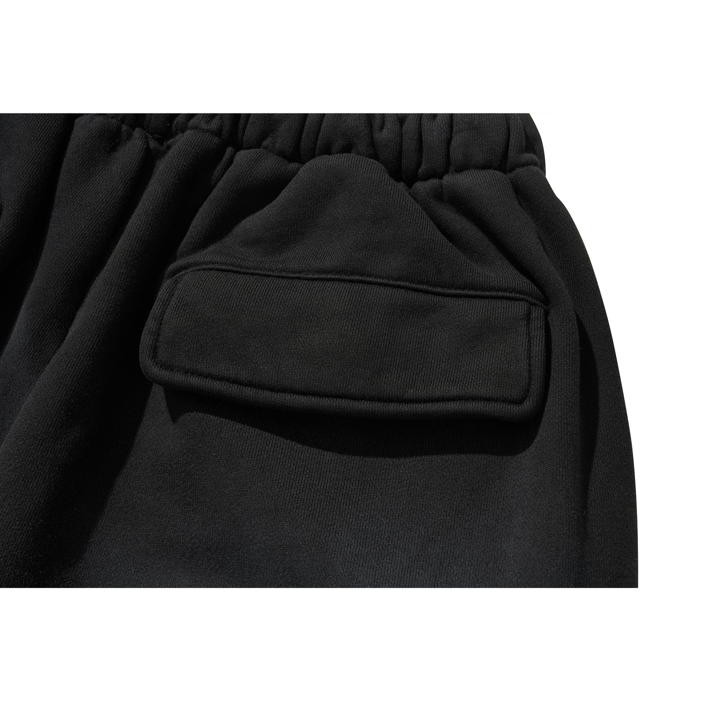 WASHED SWEAT CARGO PANTS / BLACK