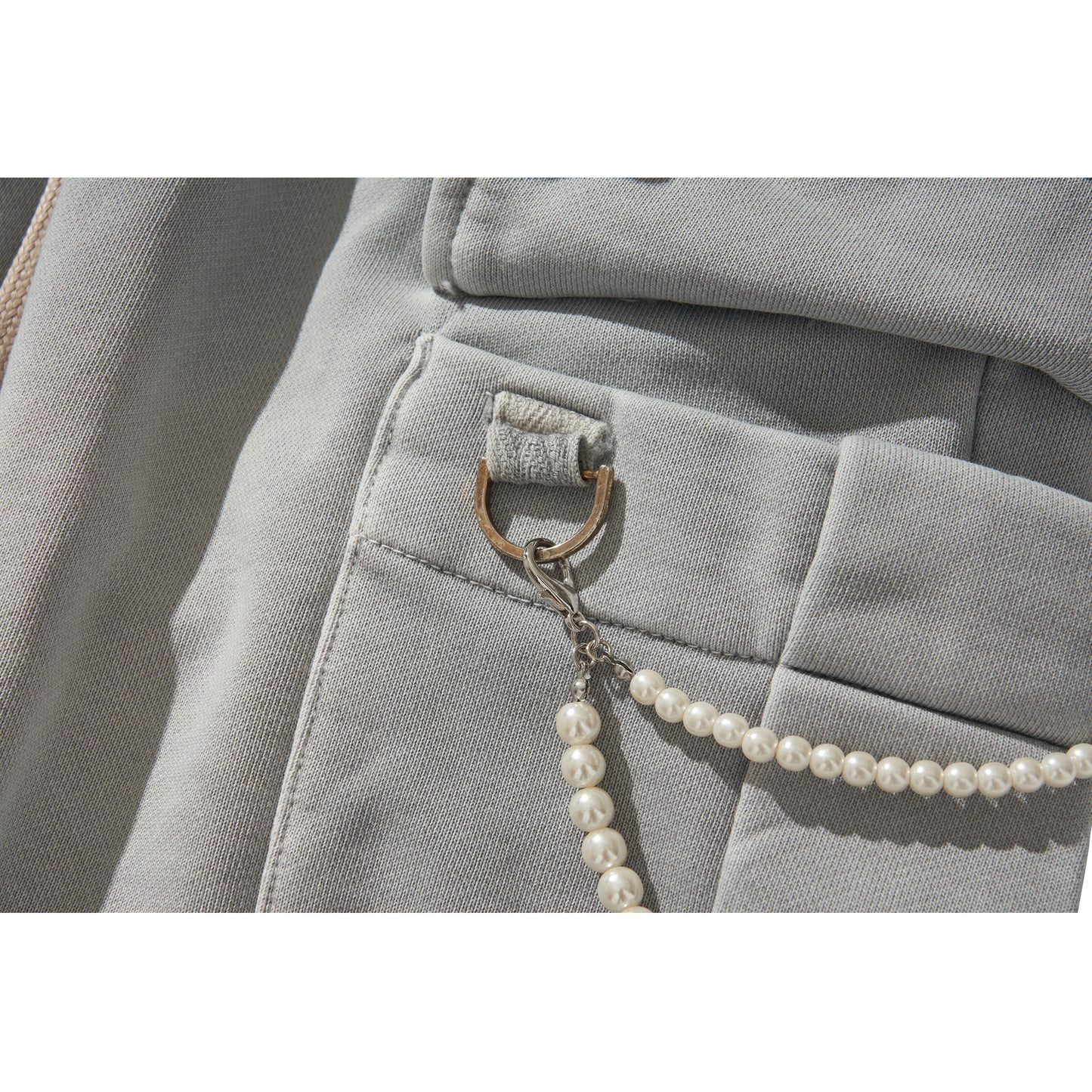 WASHED SWEAT CARGO PANTS / GRAY