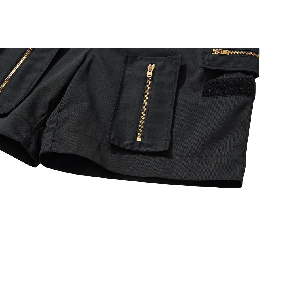 MULTI ZIP POCKET PANTS / BLACK