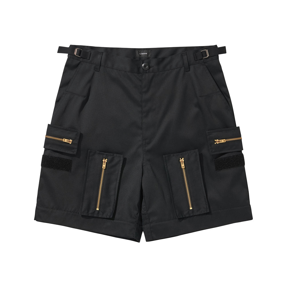 MULTI ZIP POCKET PANTS / BLACK