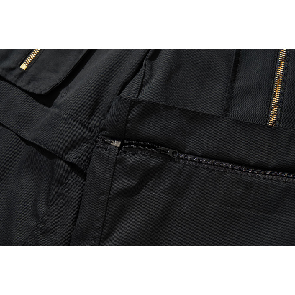 MULTI ZIP POCKET PANTS / BLACK