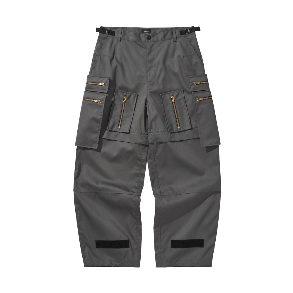 MULTI ZIP POCKET PANTS / CHARCOAL