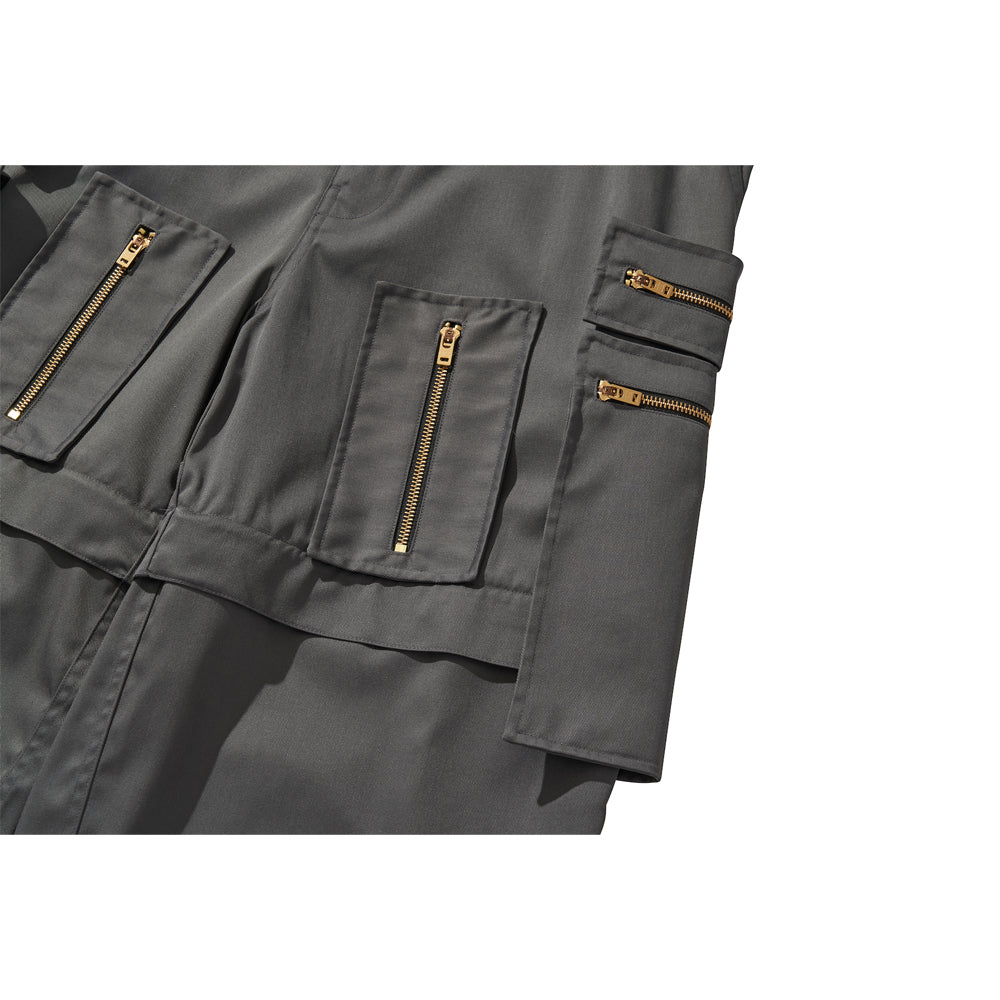MULTI ZIP POCKET PANTS / CHARCOAL