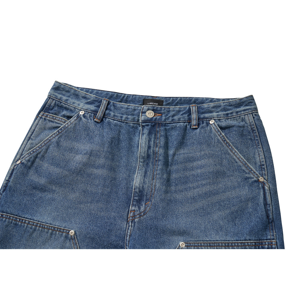 WORK HALF PANTS / BLUE