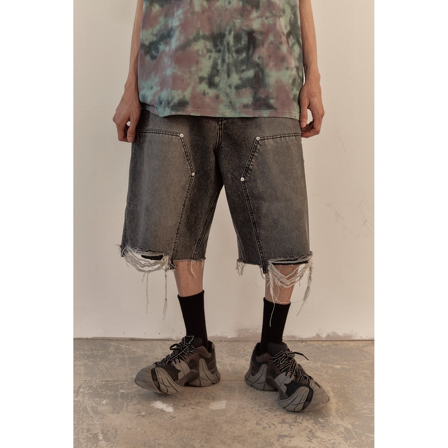 WORK HALF PANTS / BLACK