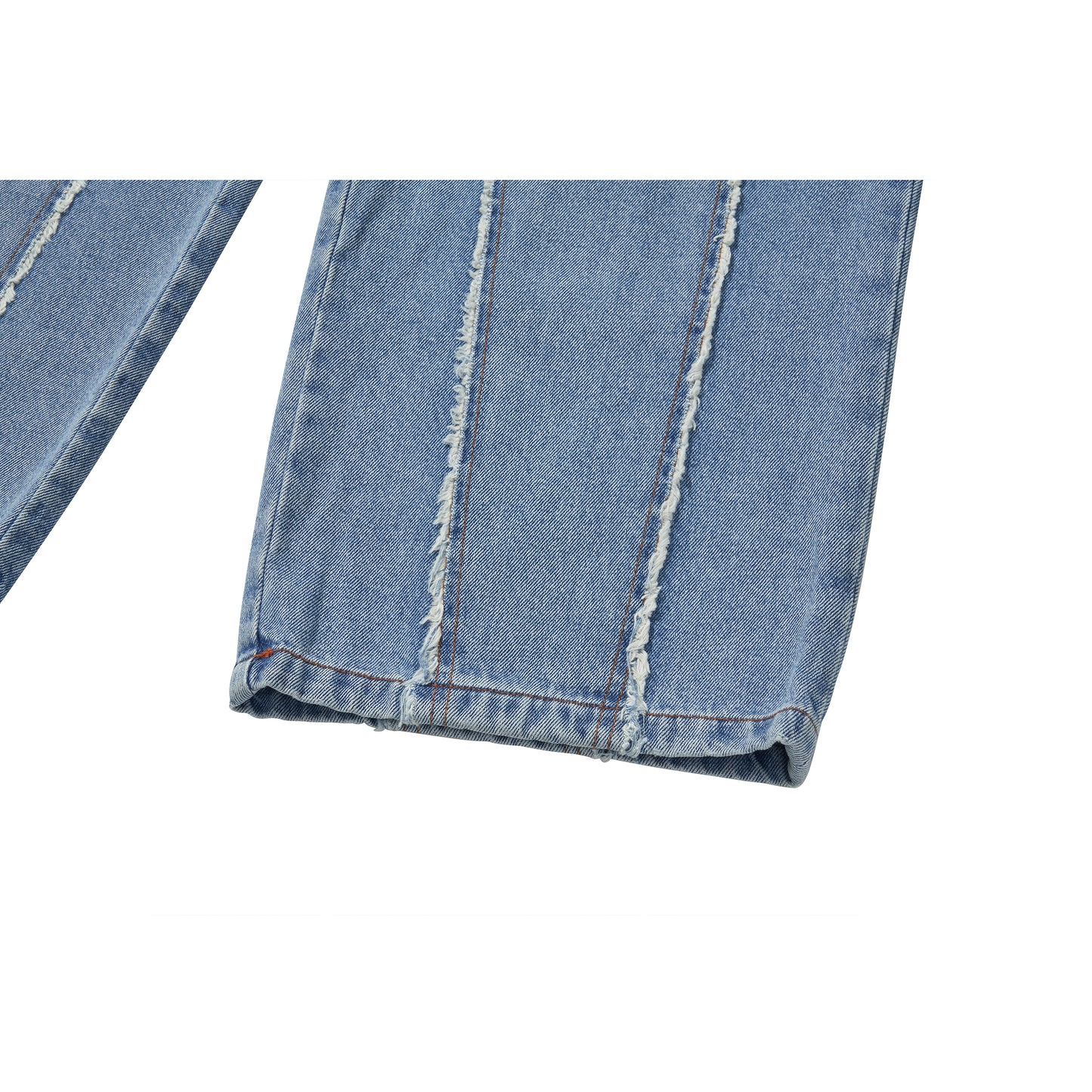 DESTROYED CROSS DENIM PANTS / BLUE