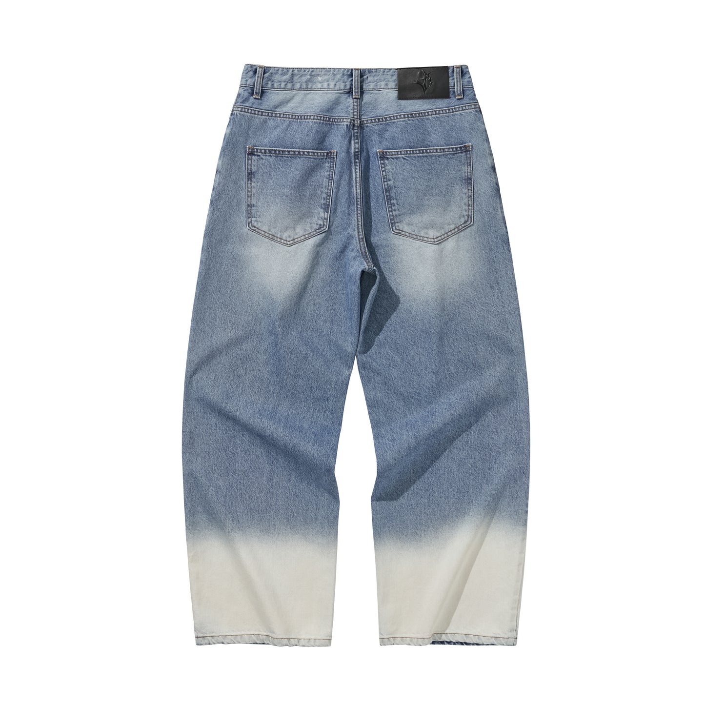 BLEACHED WIDE BAGGY PANTS / BLUE
