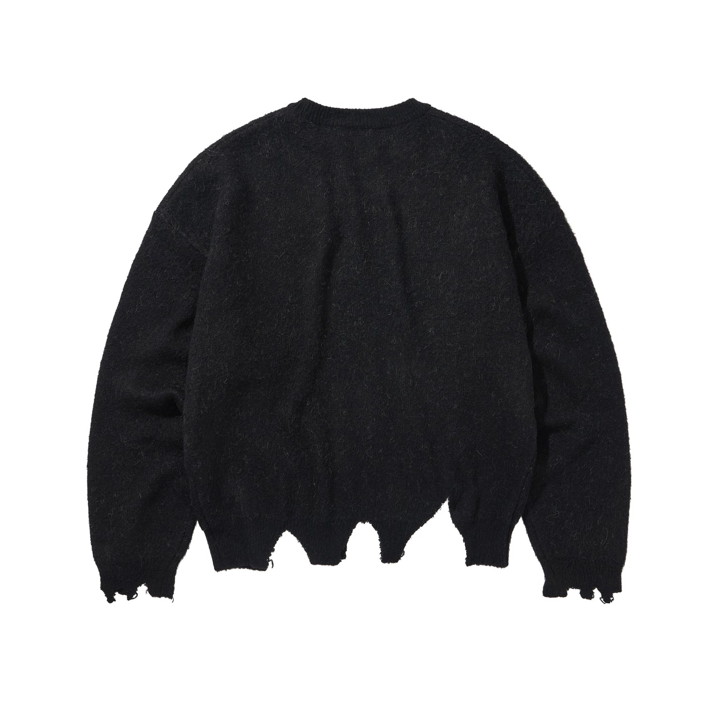 DESTROYED SKULL MOHAIR SWEATER / BLACK