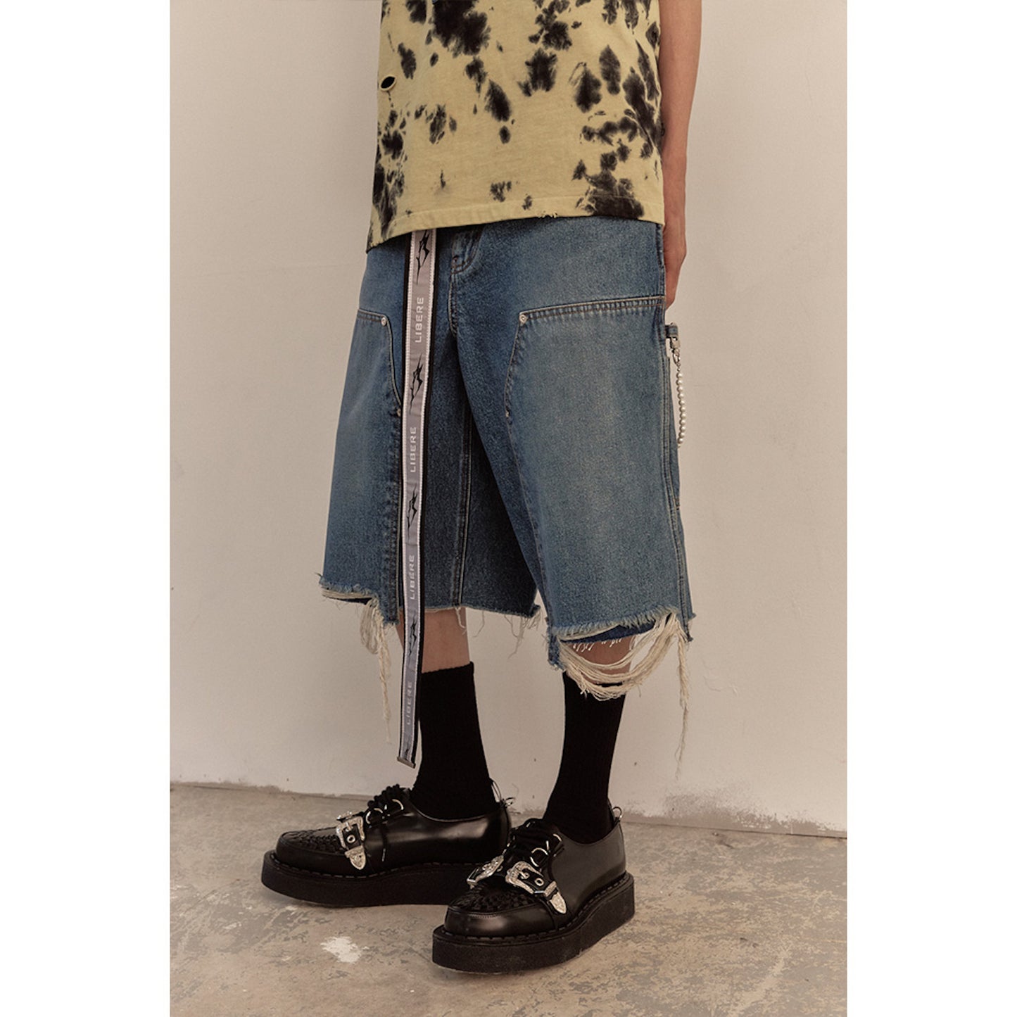 WORK HALF PANTS / BLUE
