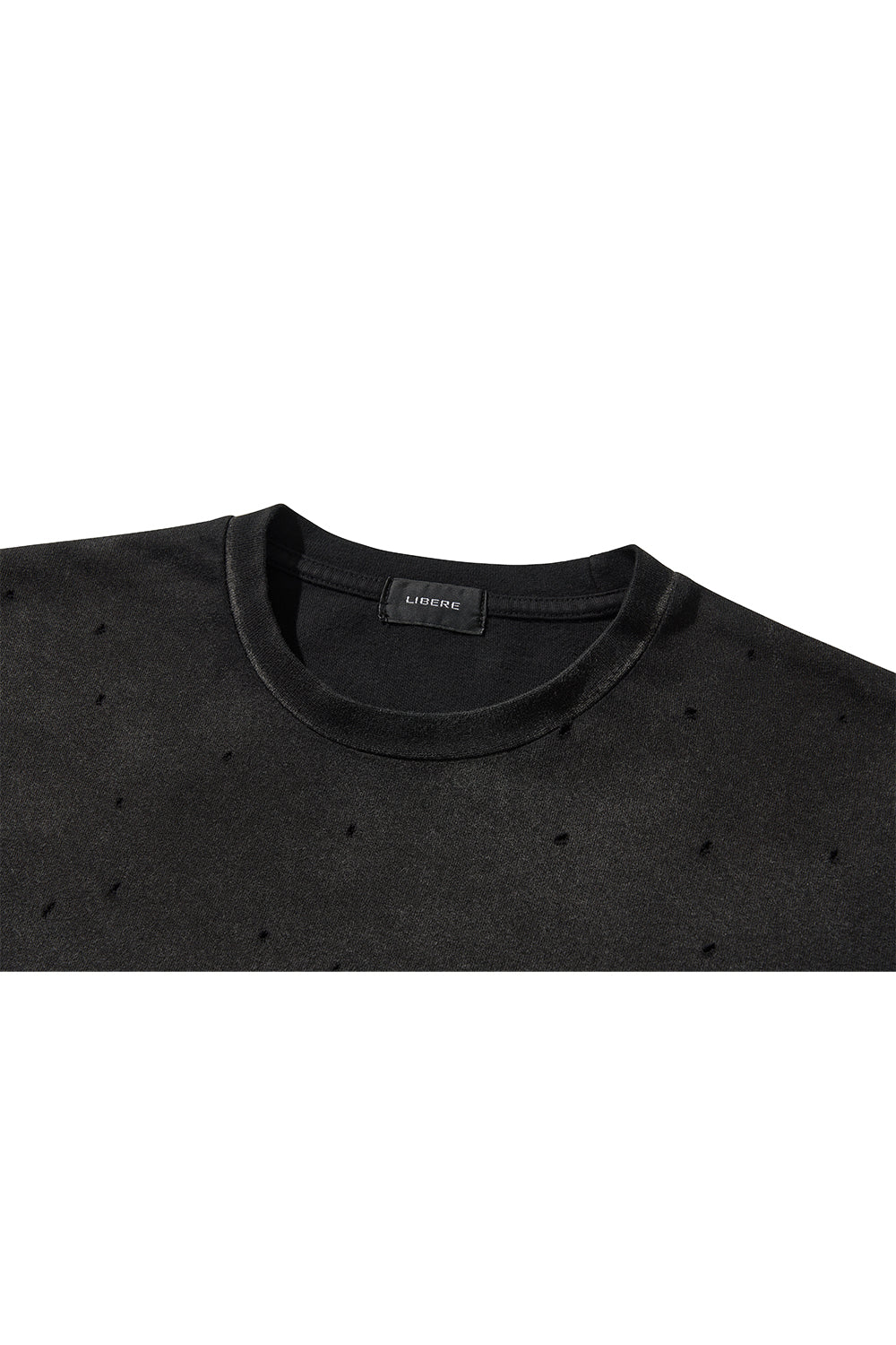 FRINGE LONG SLEEVE T-SHIRTS / BLACK