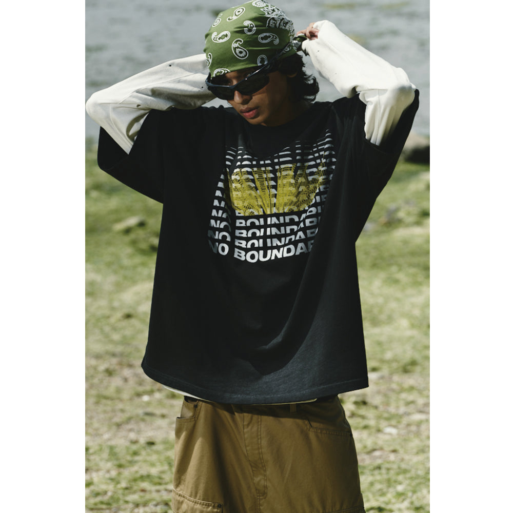 NO BOUNDARIES T-SHIRTS / BLACK