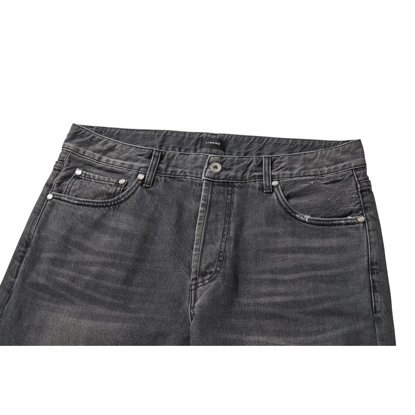 WASHED DENIM PANTS / BLACK