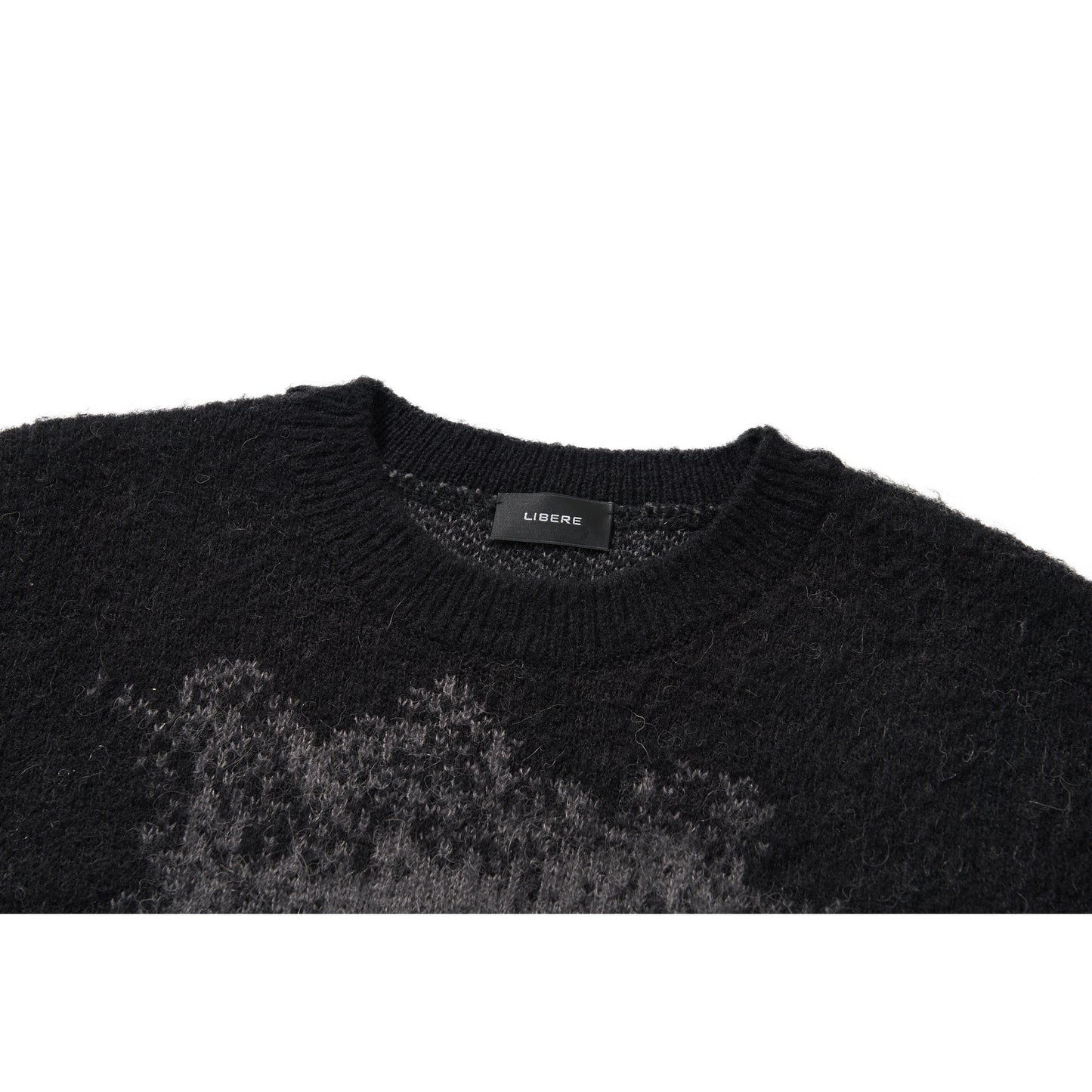 DESTROYED SKULL MOHAIR SWEATER / BLACK
