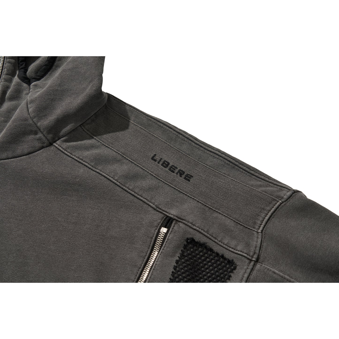 GHOST ZIP-UP HOODIE / BLACK