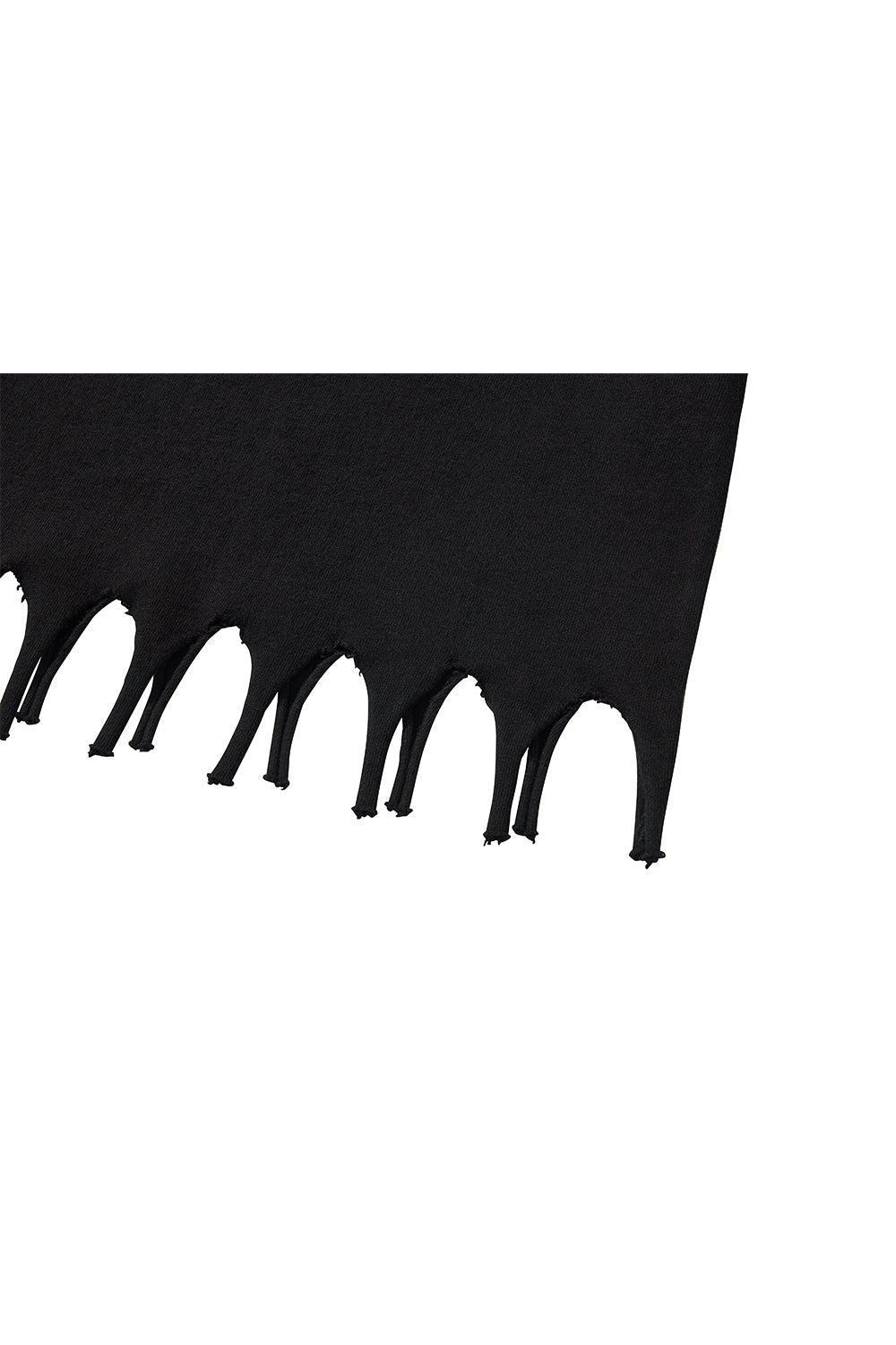 FRINGE LONG SLEEVE T-SHIRTS / BLACK