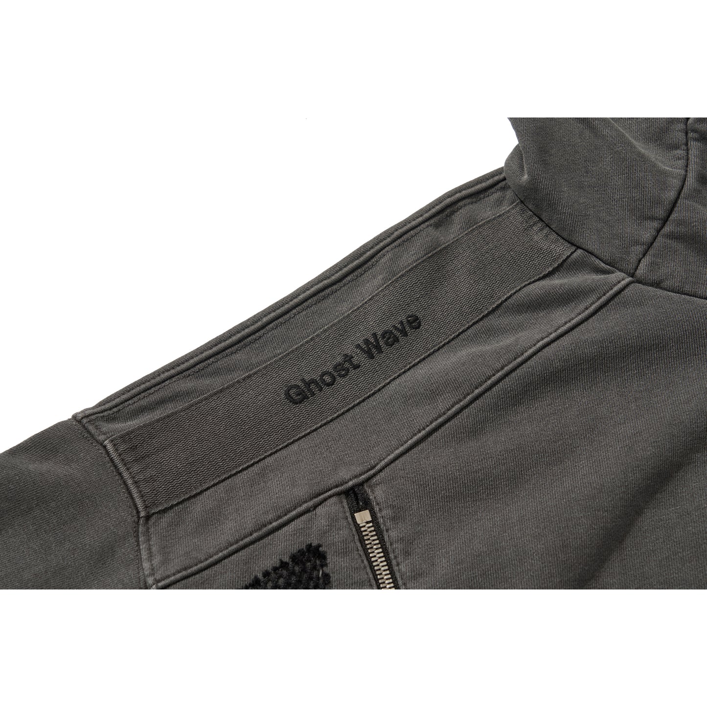 GHOST ZIP-UP HOODIE / BLACK