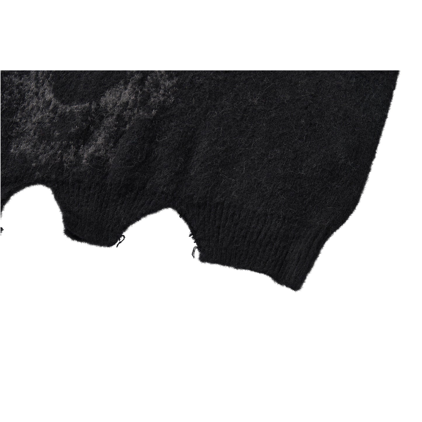 DESTROYED SKULL MOHAIR SWEATER / BLACK