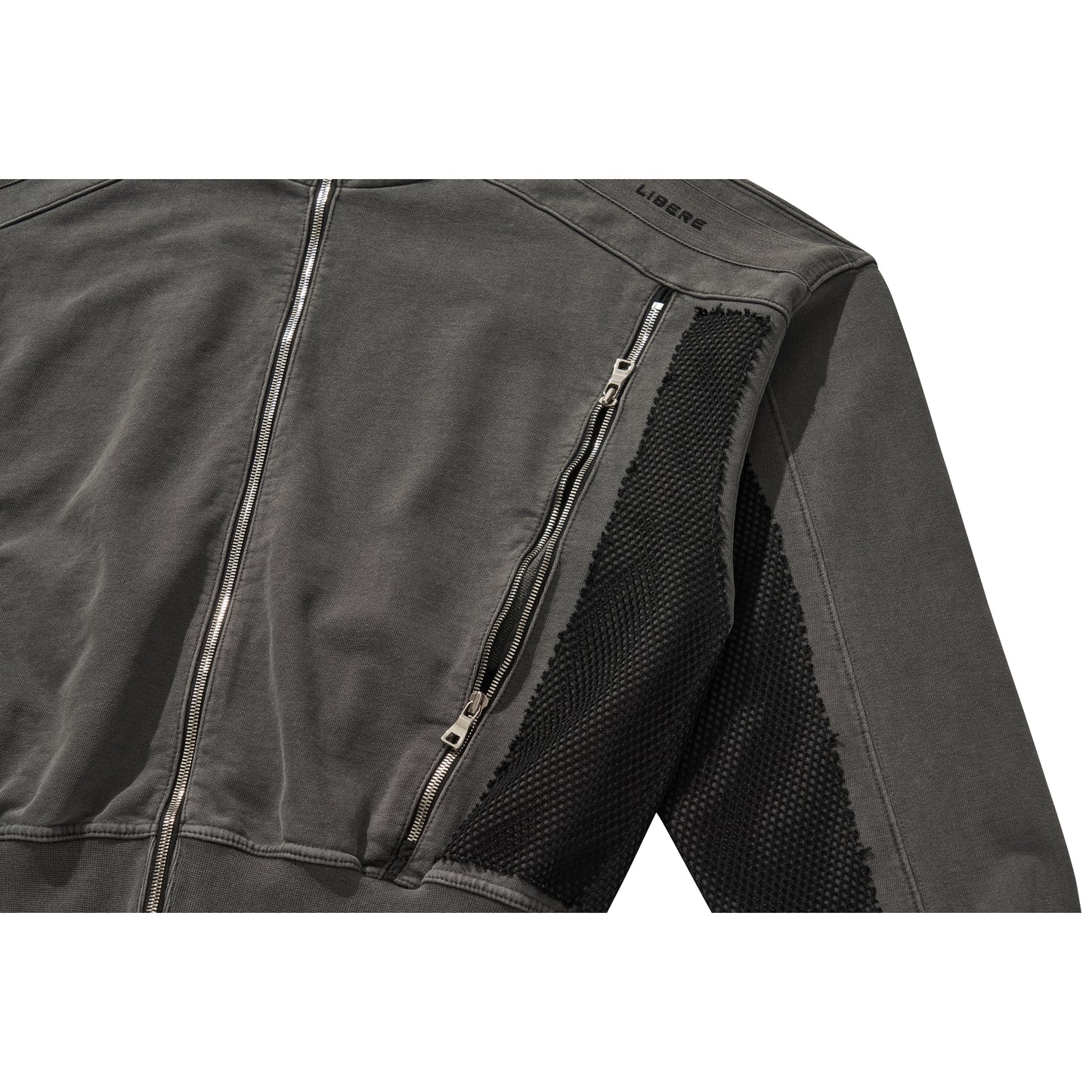 GHOST ZIP-UP HOODIE / BLACK