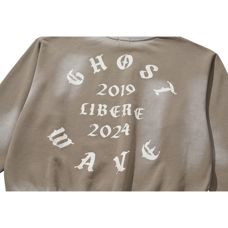 GOTHIC LOGO CREWNECK SWEAT / BROWN