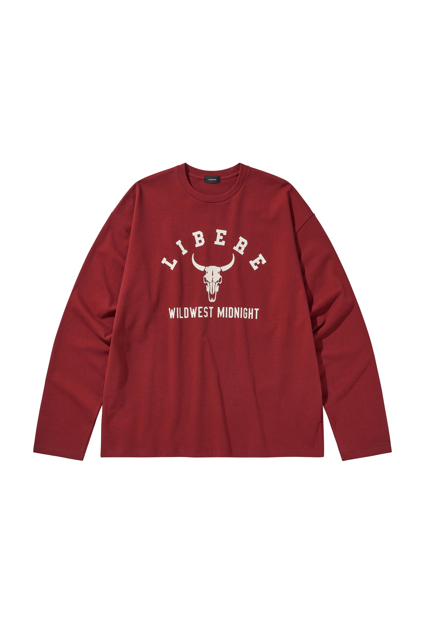 BISON BULL LONG SLEEVE T-SHIRTS / RED