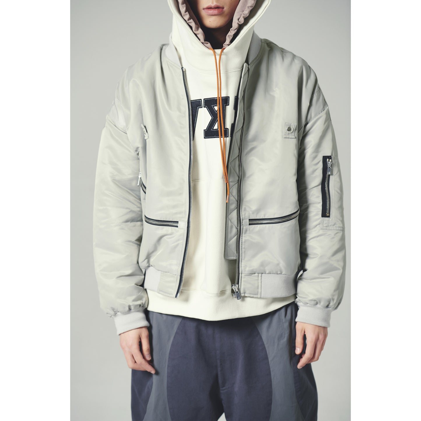 CHUCKLE MA-1 JACKET / GRAY