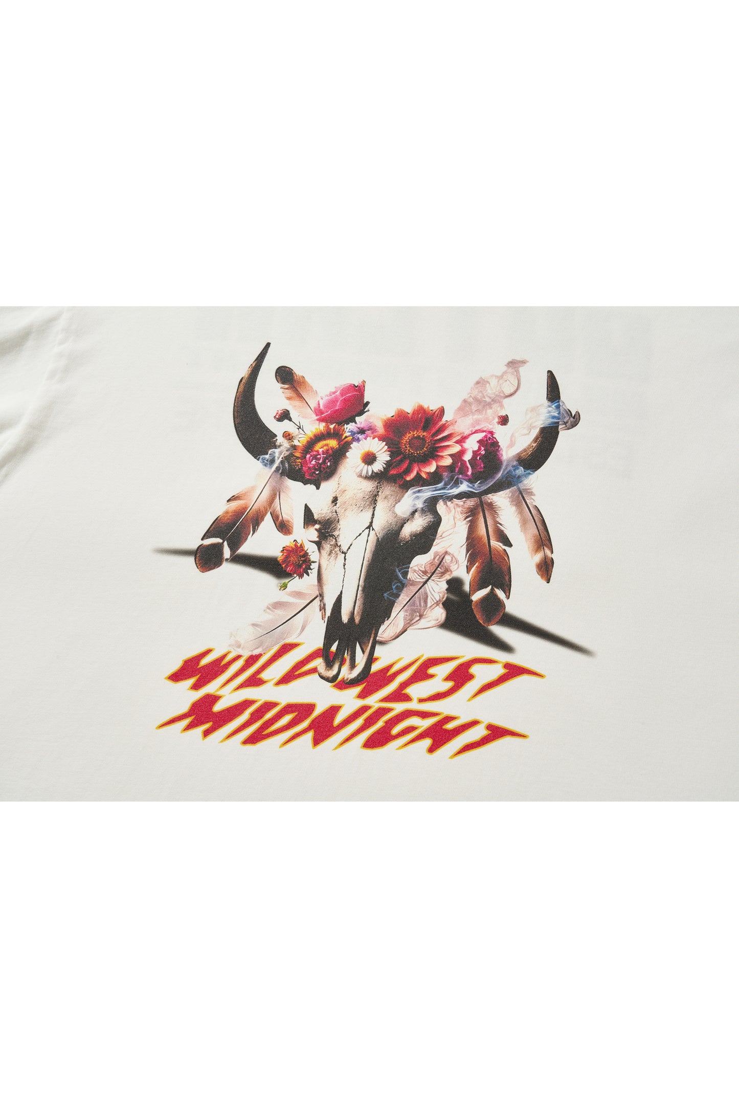 MIDNIGHT BISON LONG SLEEVE T-SHIRTS / WHITE