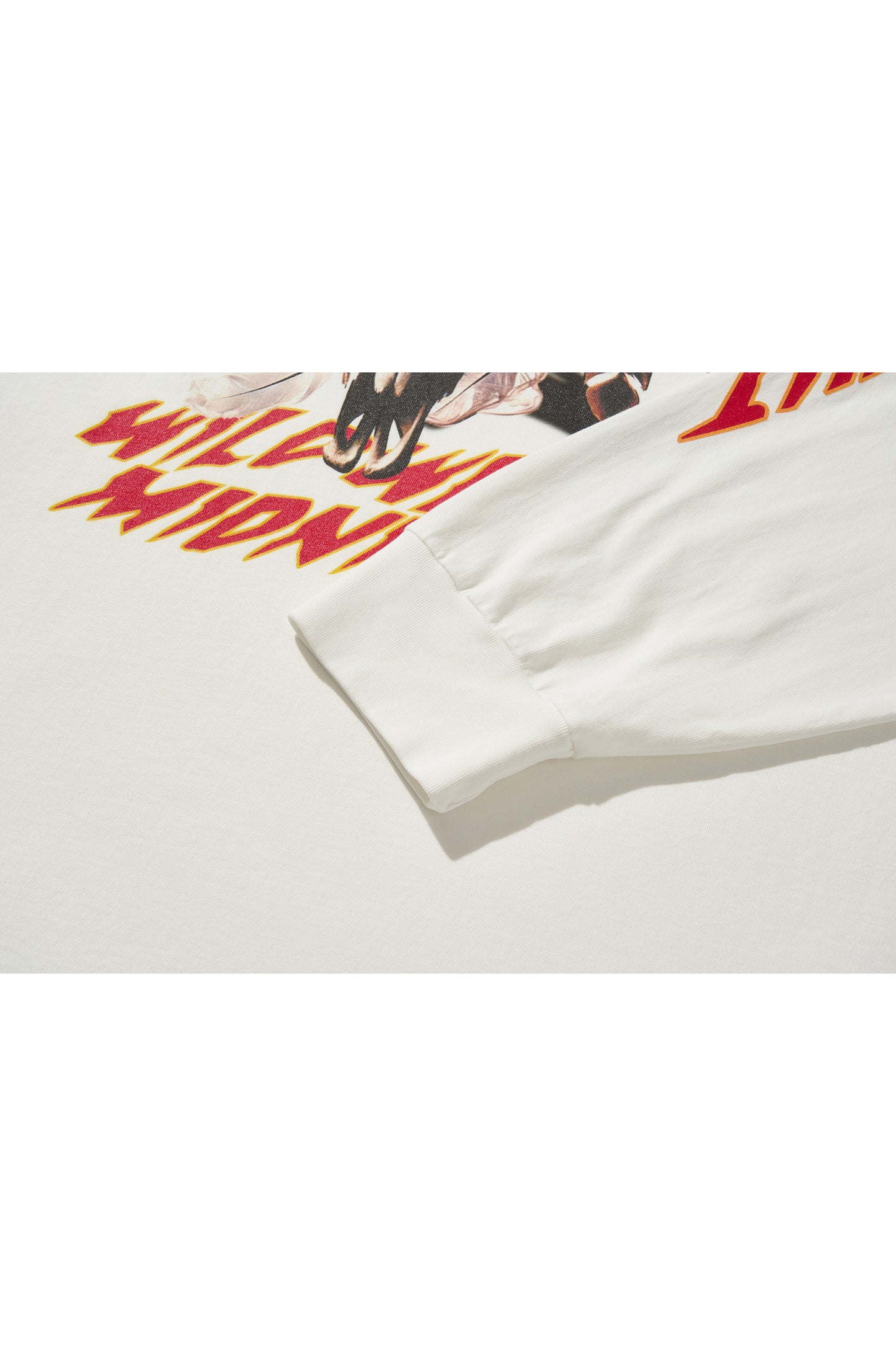 MIDNIGHT BISON LONG SLEEVE T-SHIRTS / WHITE