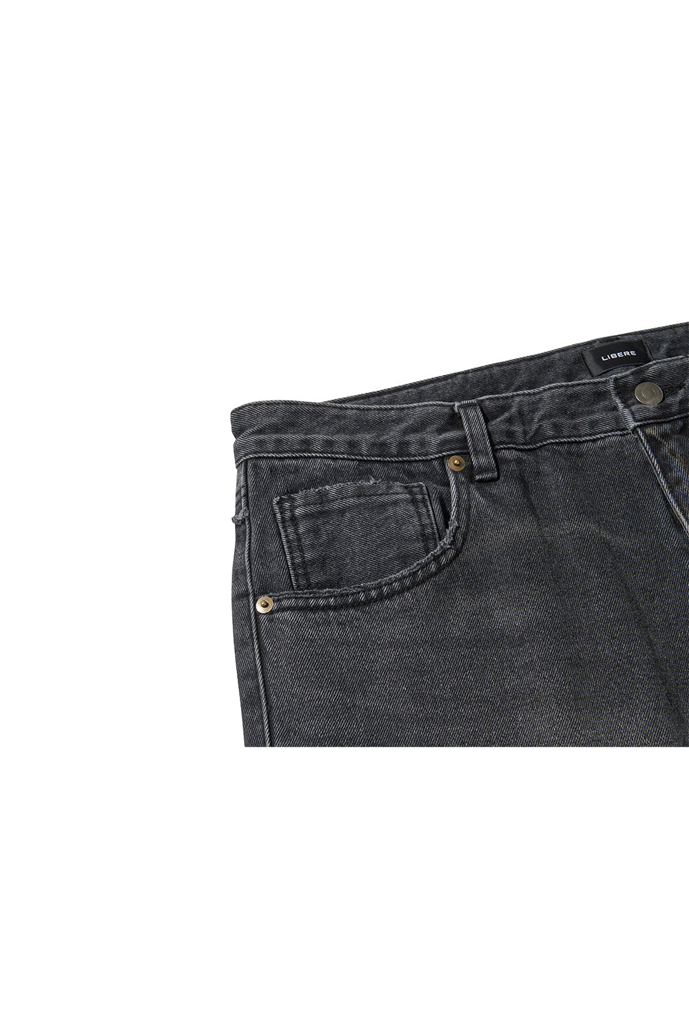 WESTERN DOUBLE KNEE DENIM PANTS / BLACK
