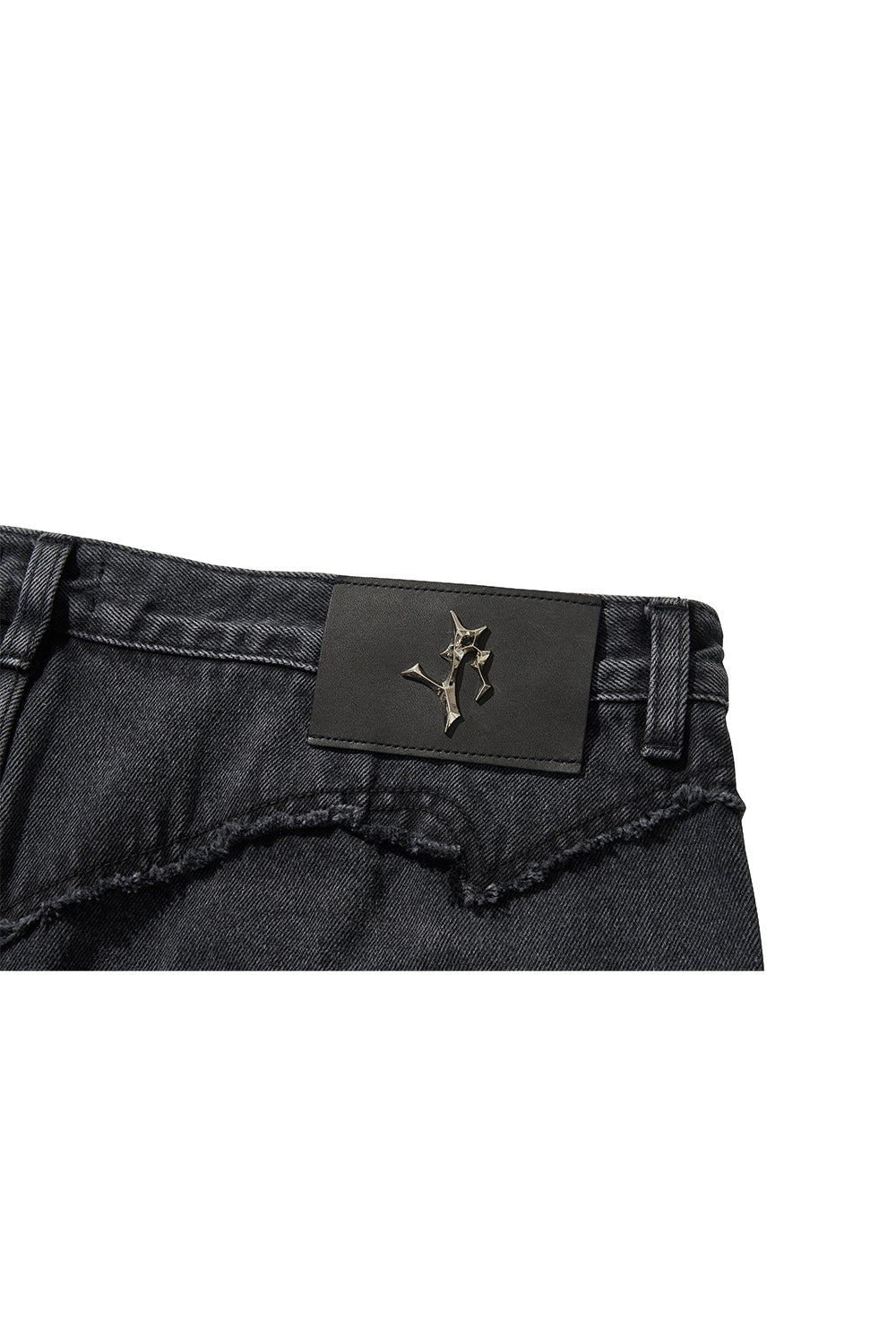 WESTERN DOUBLE KNEE DENIM PANTS / BLACK