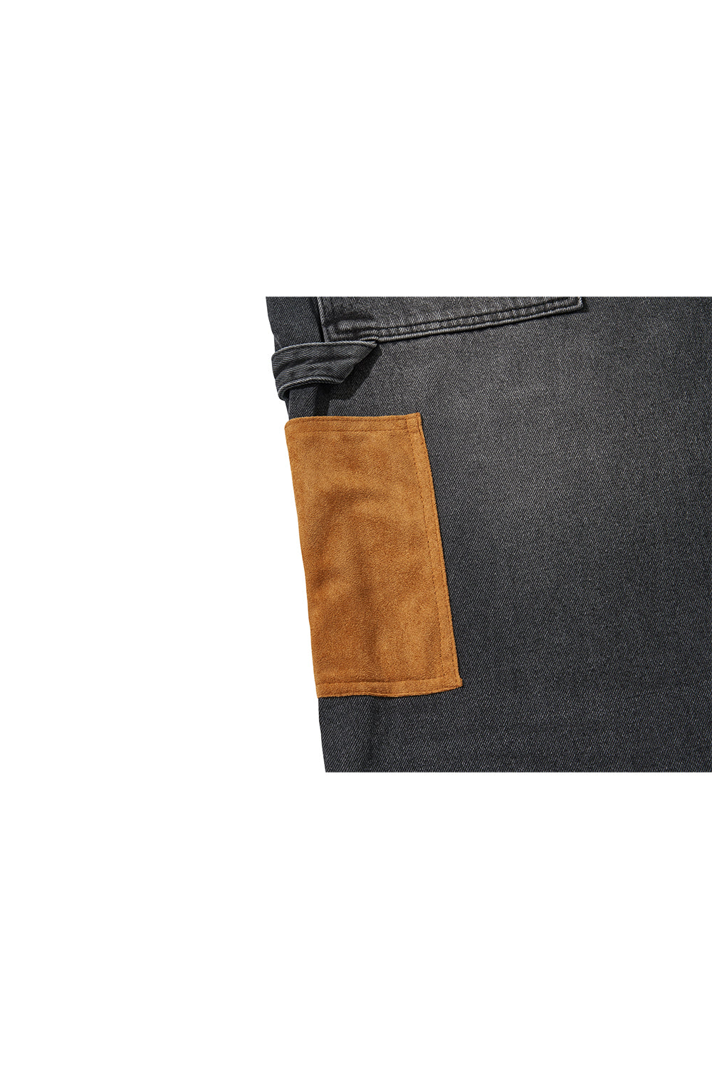 WESTERN DOUBLE KNEE DENIM PANTS / BLACK
