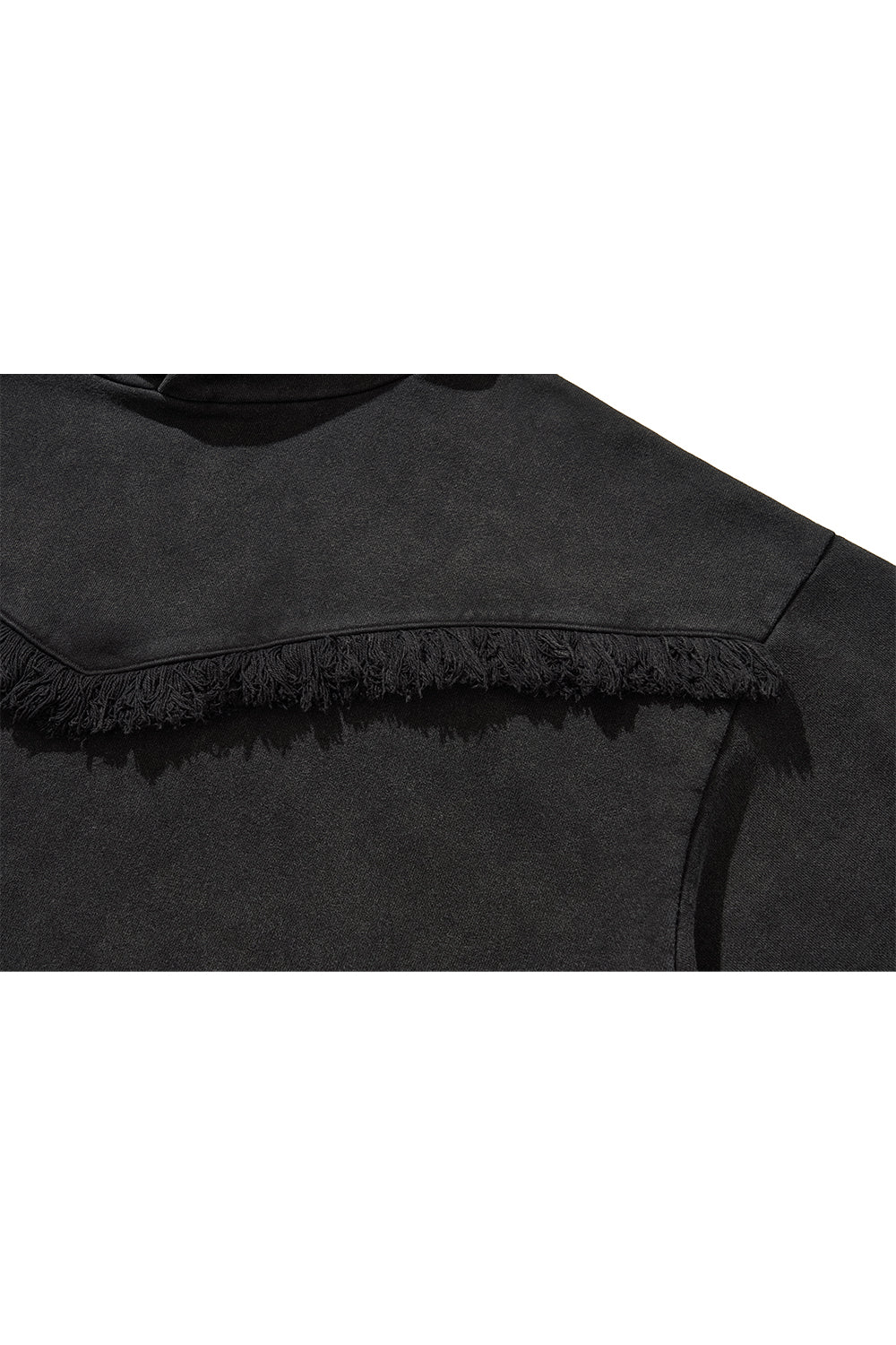 WESTERN FRINGE HOODIE / BLACK
