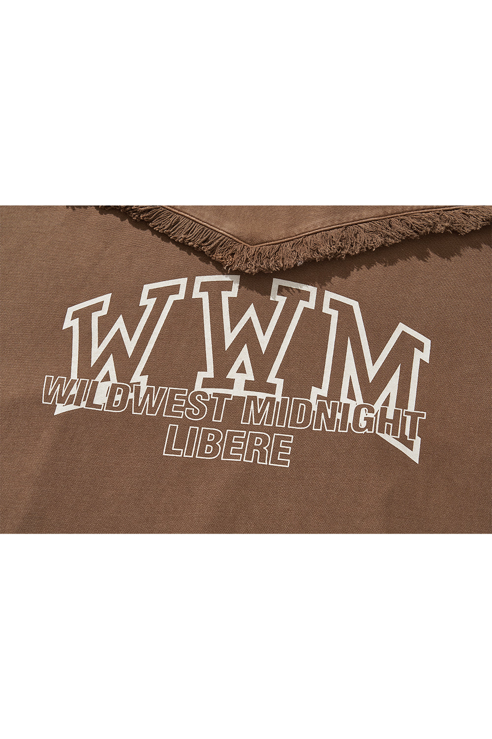 WESTERN FRINGE HOODIE / BROWN