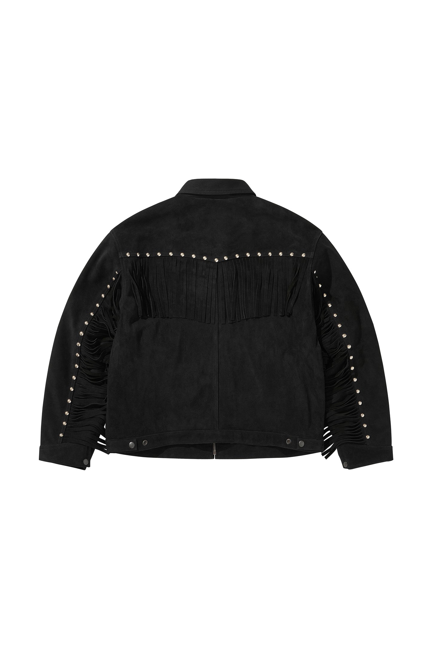 WESTERN LEATHER WORK JACKET / BLACK