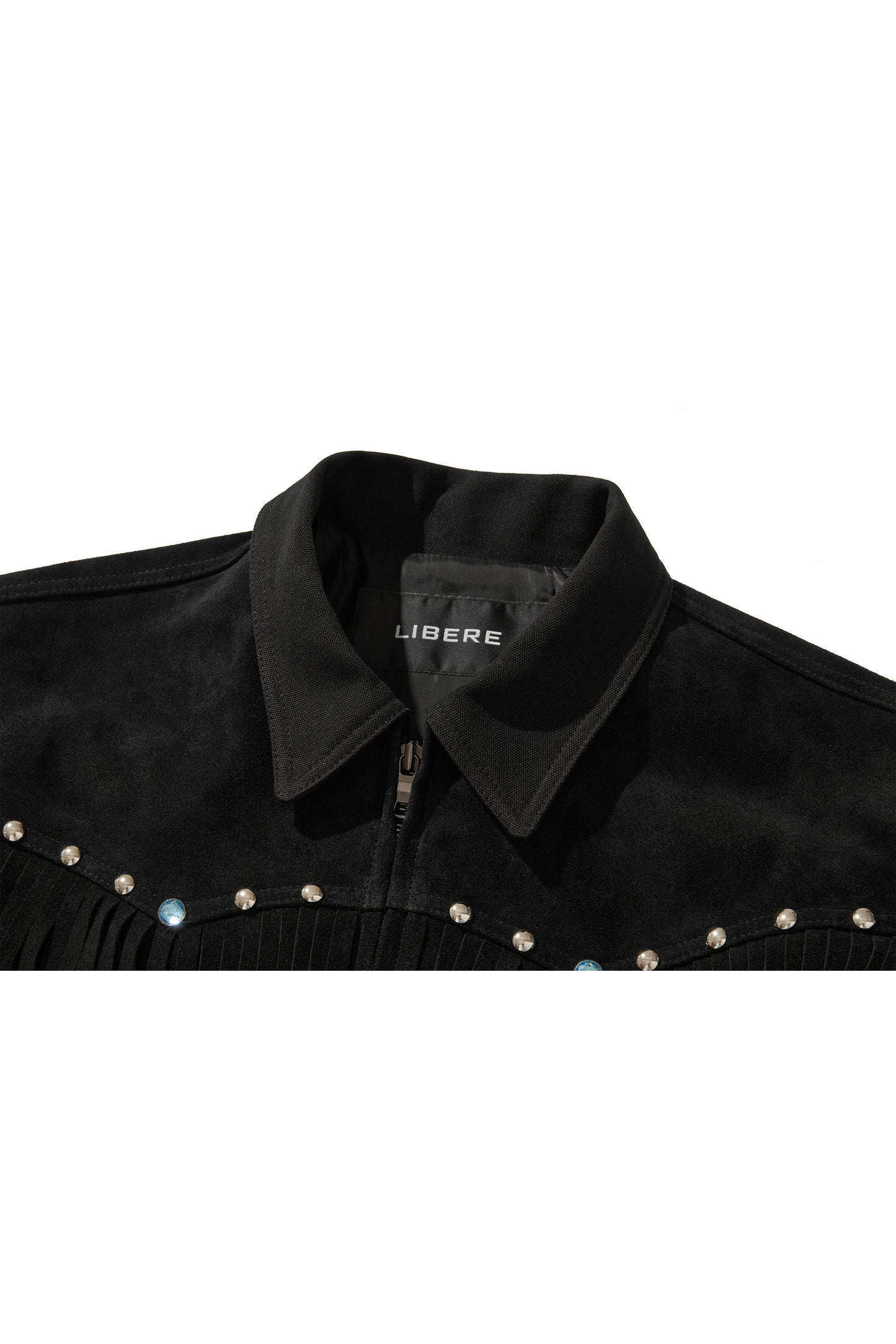 WESTERN LEATHER WORK JACKET / BLACK