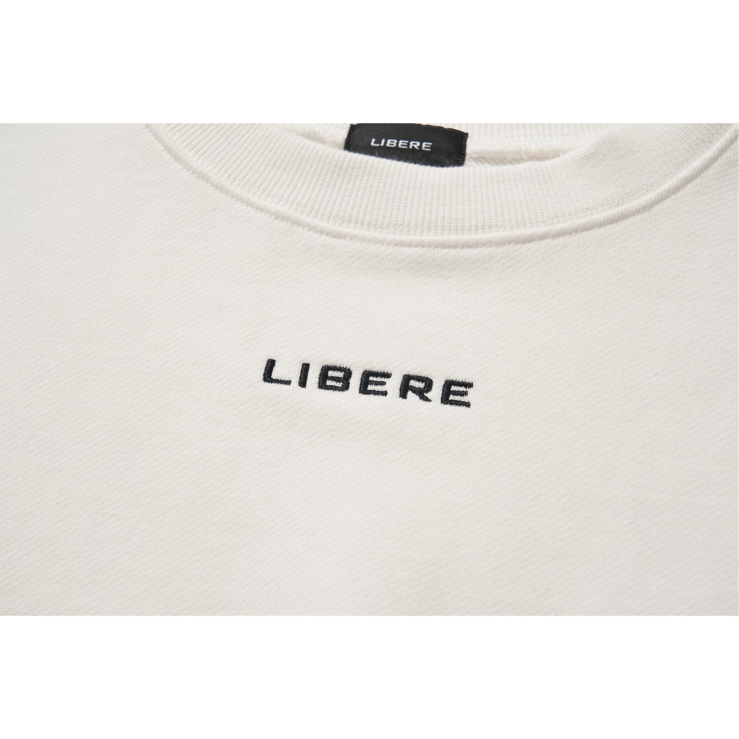 LIBERE LOGO CREWNECK SWEAT / WHITE