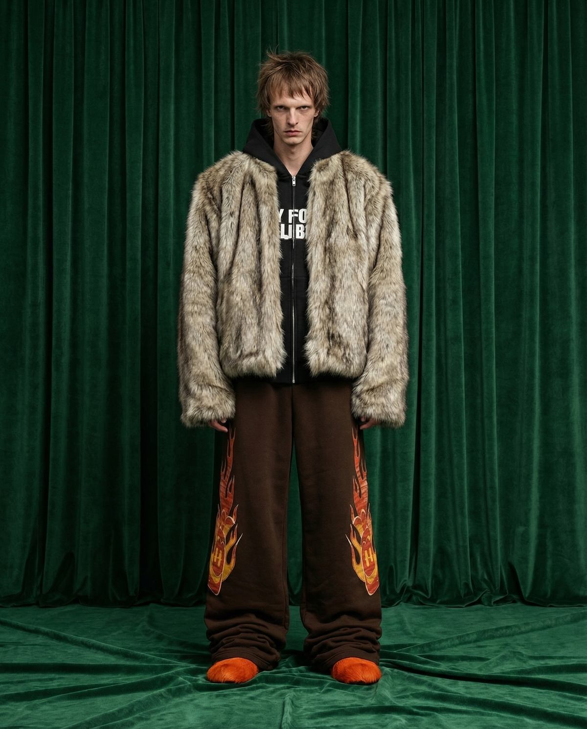 SIDE BLAZE SWEATPANTS / BROWN