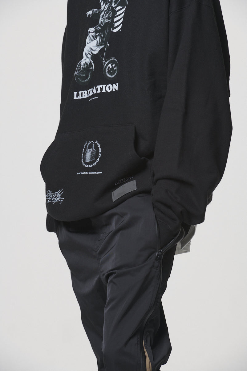 SIDE ZIP PANTS / BLACK