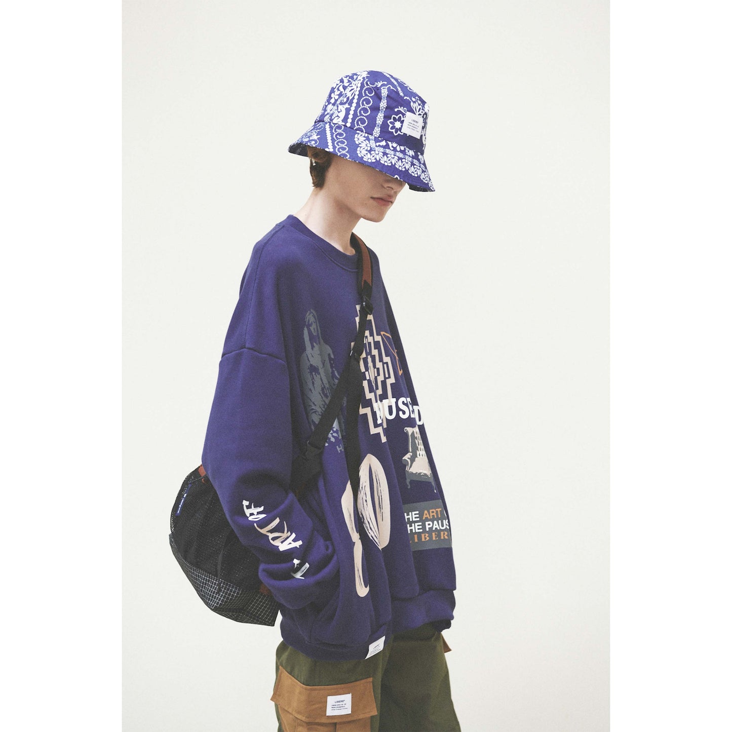 BANDANA BUCKET HAT / BLUE