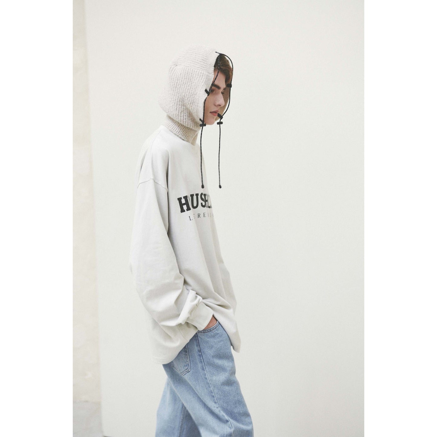 H LOGO LONGSLEEVE / LIGHT GRAY