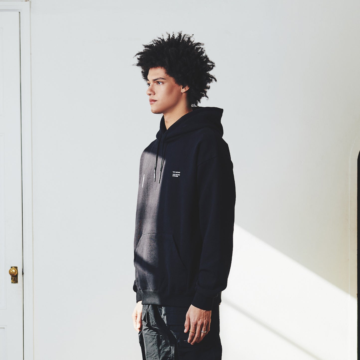 21 SLOGAN HOODIE / BLACK