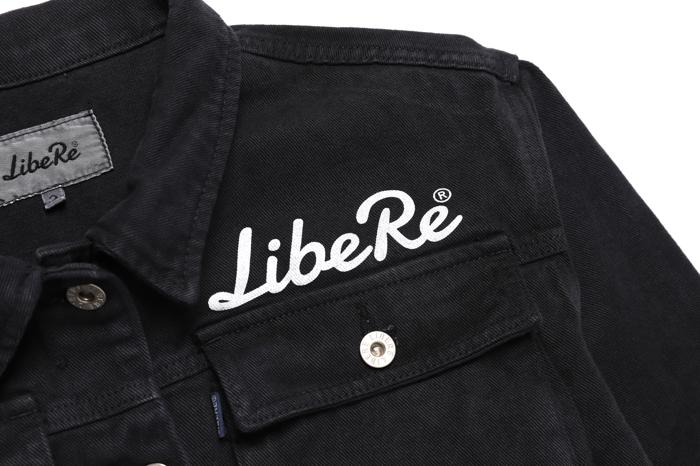 COLOR DENIM JACKET/BLACK