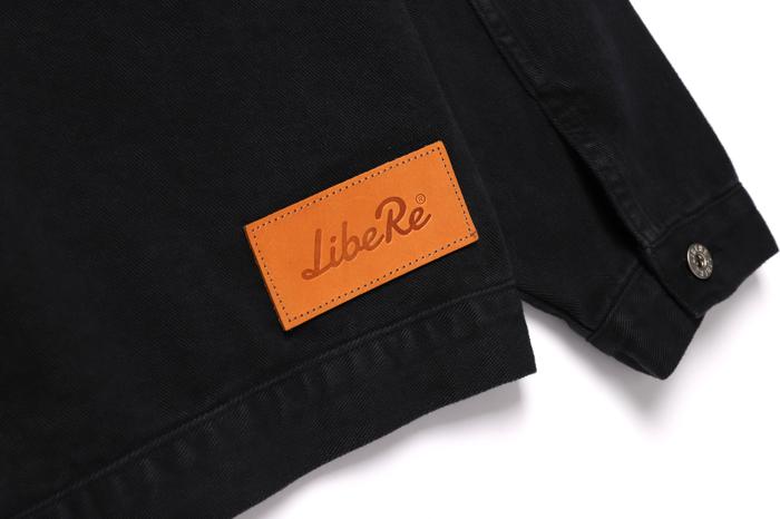 COLOR DENIM JACKET/BLACK