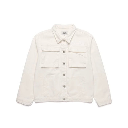 COLOR DENIM JACKET/WHITE