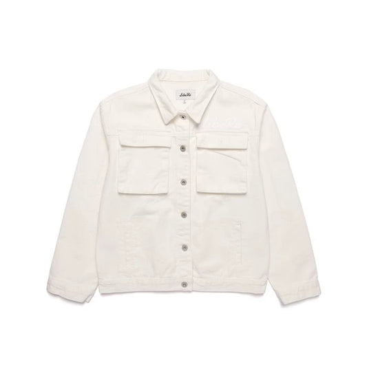 COLOR DENIM JACKET/WHITE