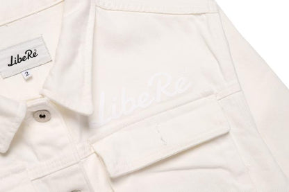 COLOR DENIM JACKET/WHITE