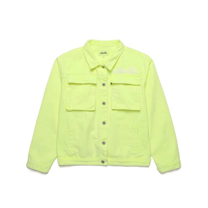 COLOR DENIM JACKET/LEMON