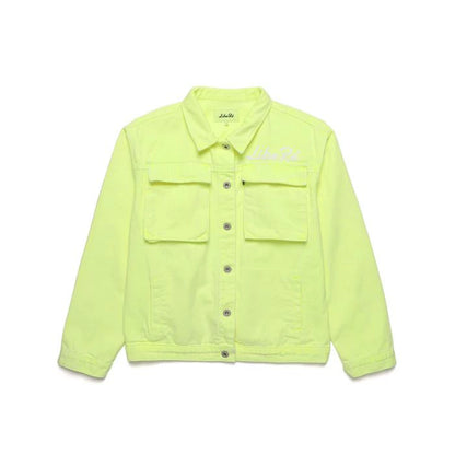 COLOR DENIM JACKET/LEMON