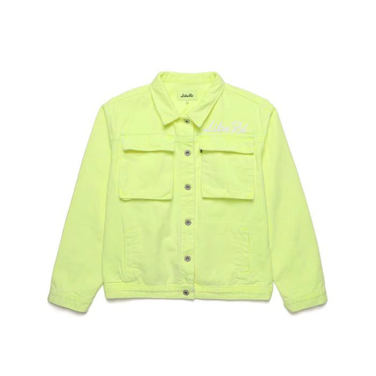 COLOR DENIM JACKET/LEMON