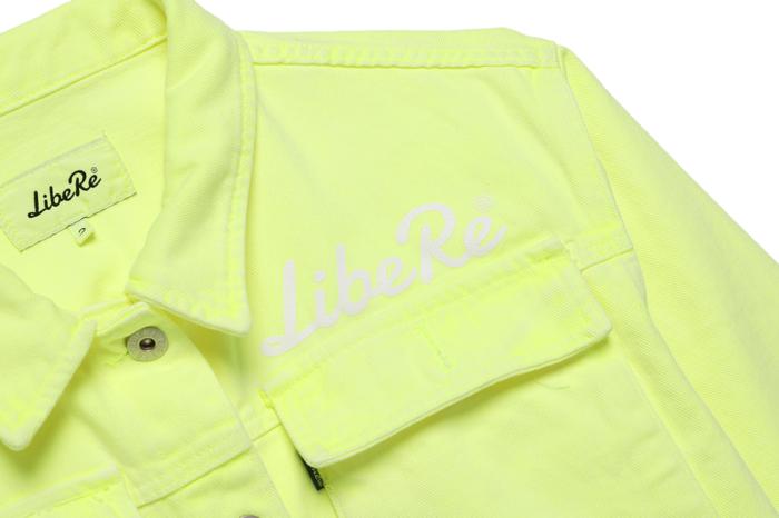 COLOR DENIM JACKET/LEMON