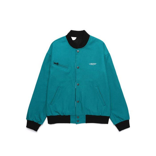 LOGO REVERSIBLE JACKET/BLUE GREEN×BLACK